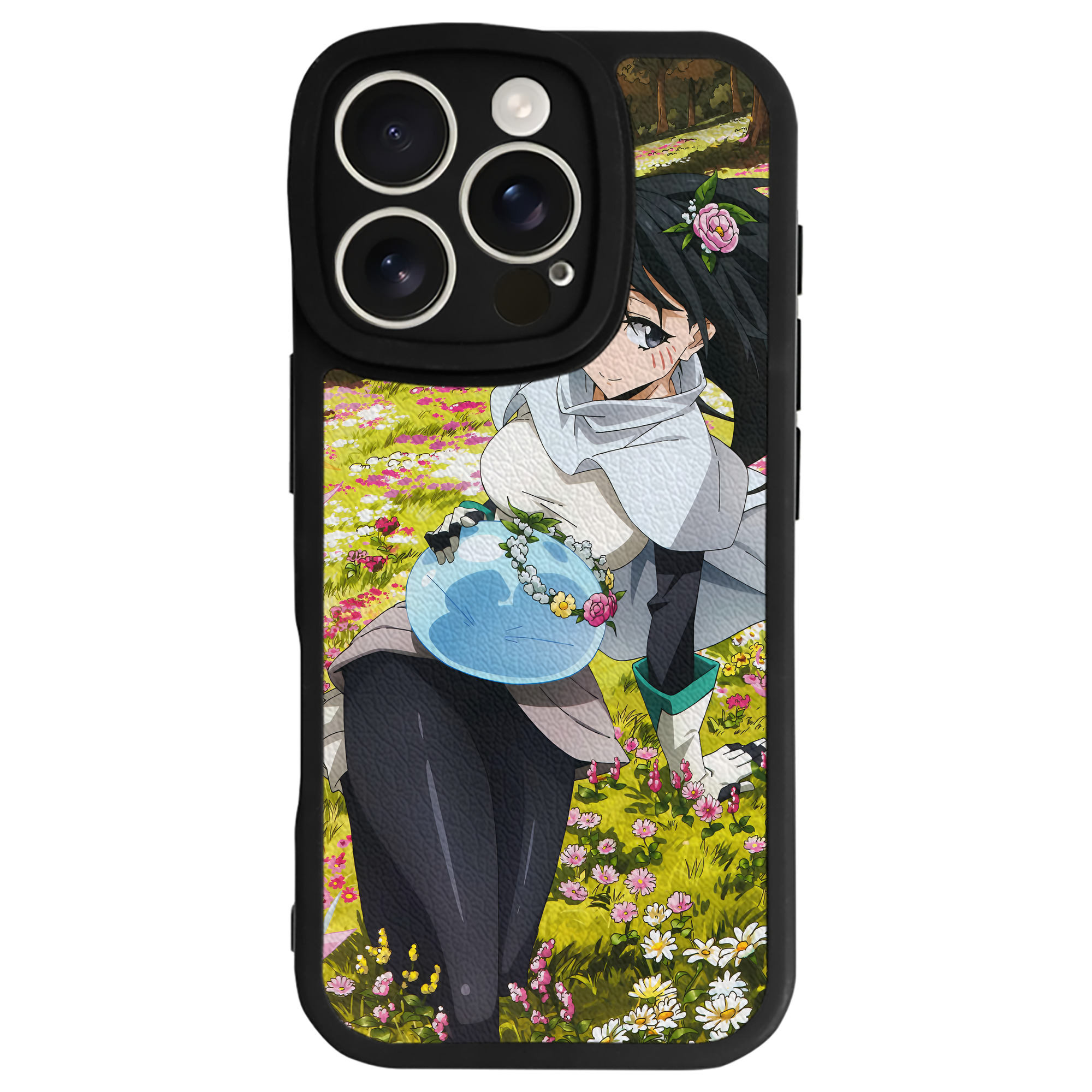 （画像用） 転スラ Regarding Reincarnated to Slime 【iPhone 16シリーズ対応】シリコンスマホケース（レザー調） 材質：シリコン